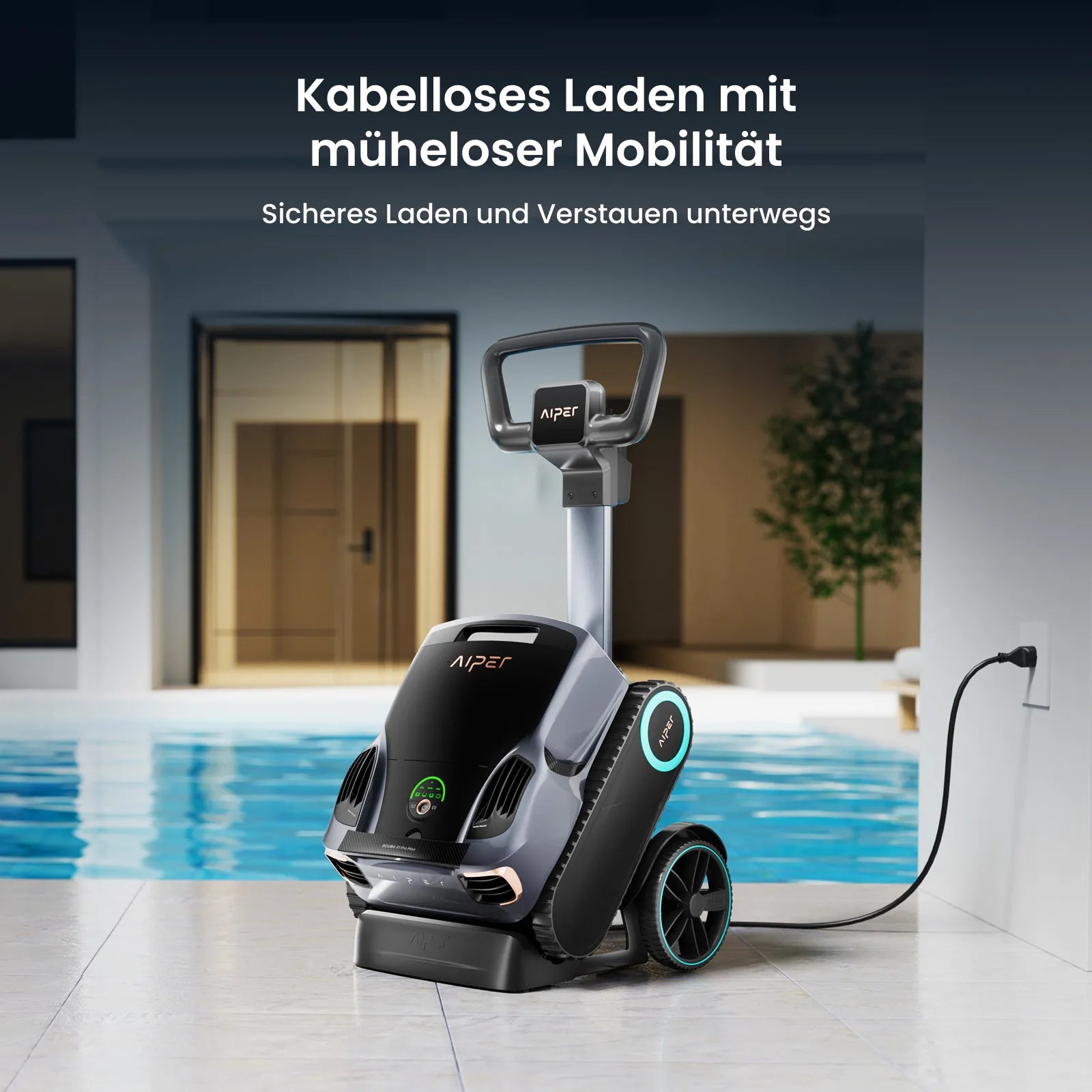 Aiper Scuba X1 Pro Max Poolroboter kabellos mit Akku, 360° Mapping FlexiPath 2.0