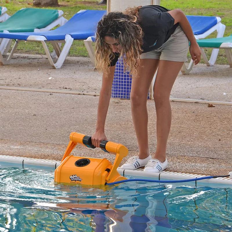 Dolphin Dynamic PRO X2 GYRO Poolroboter mit Fernbedienung Combi-Bürste 25m Pools