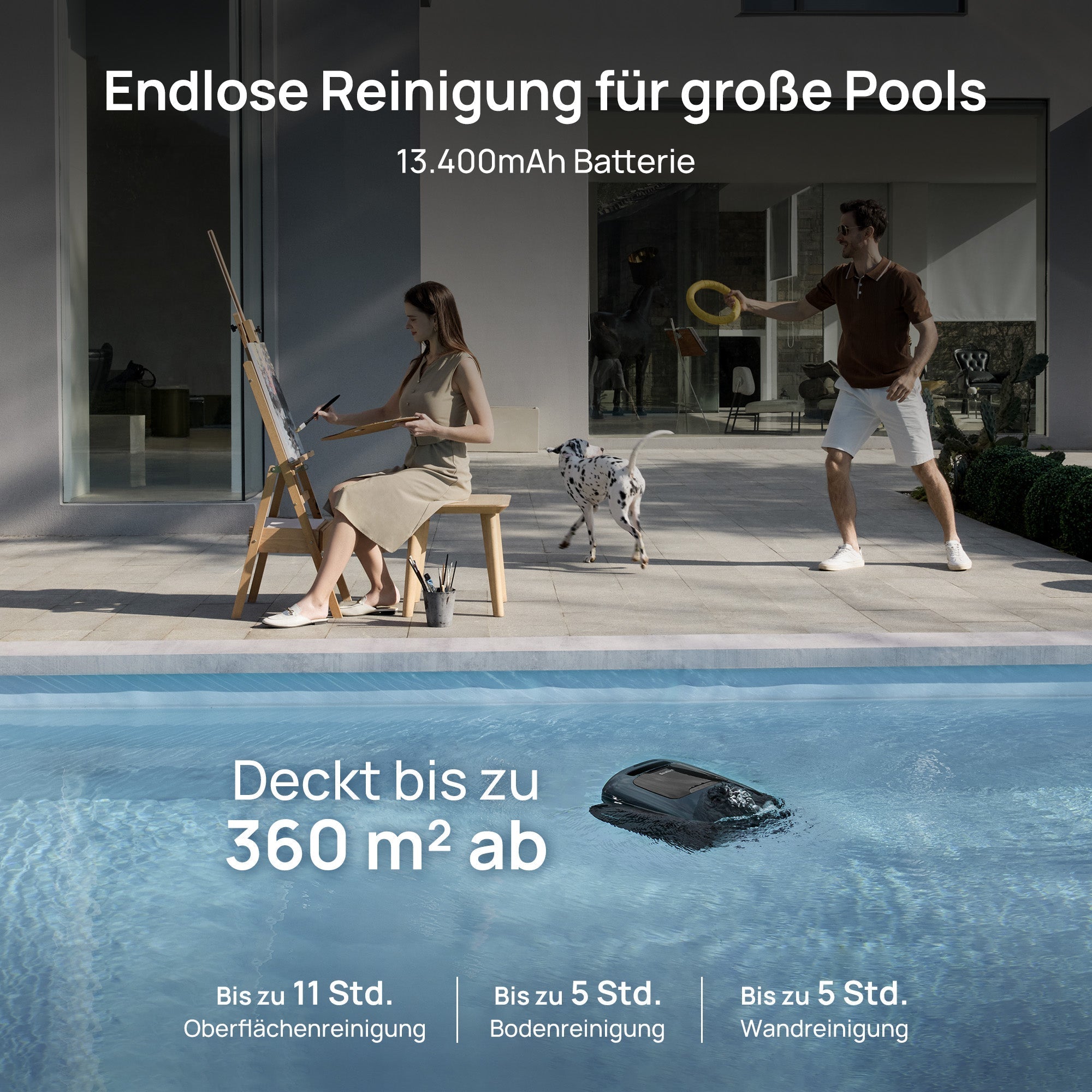 Beatbot AquaSense 2 Pro Poolroboter bis 300m² + iSkim Ultra Oberflächen-Skimmer