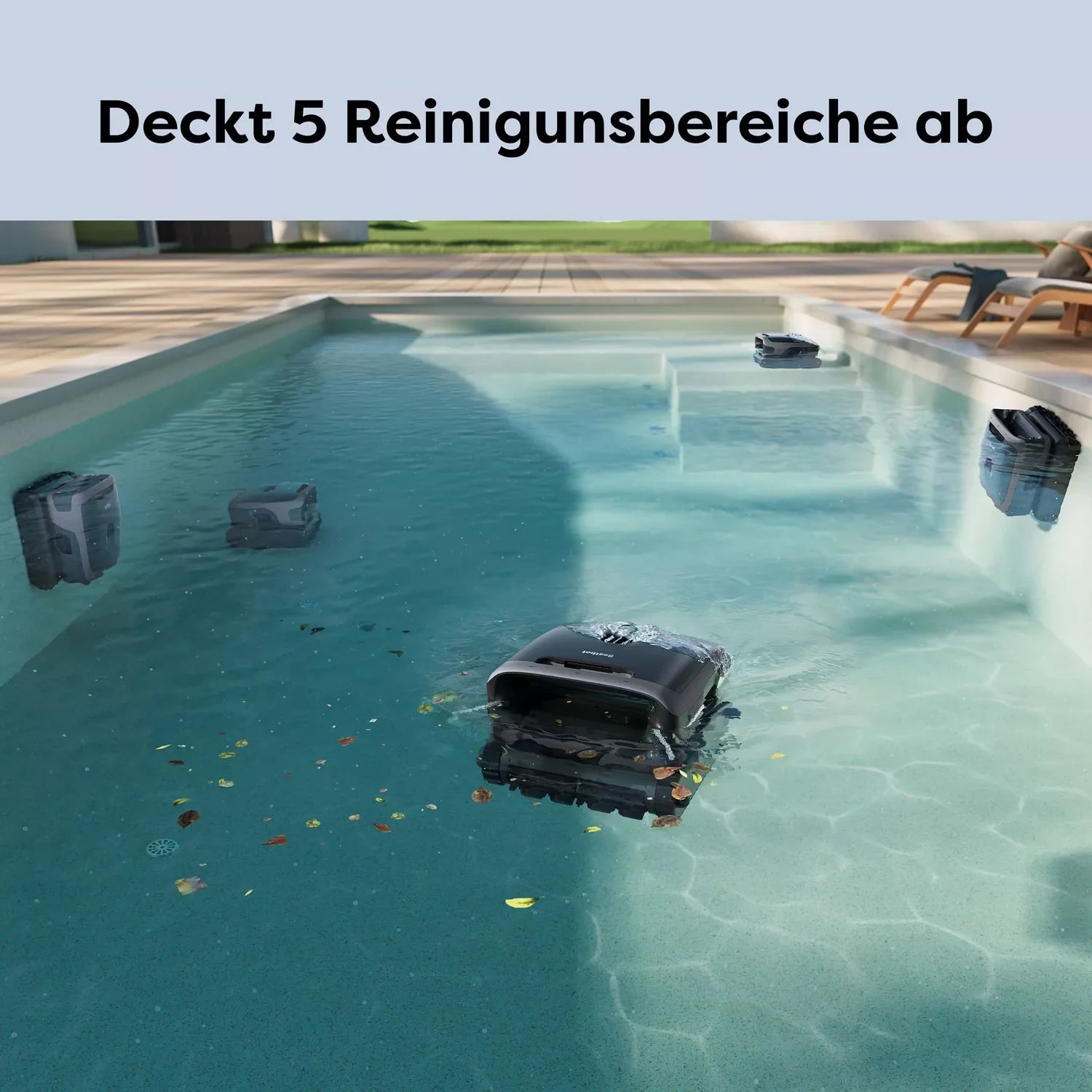 Beatbot Sora P7 Poolroboter Kabellos mit Akku – Bis 300 m² – 6 Modi, App-Steuerung, Boden Wand Wasserlinie