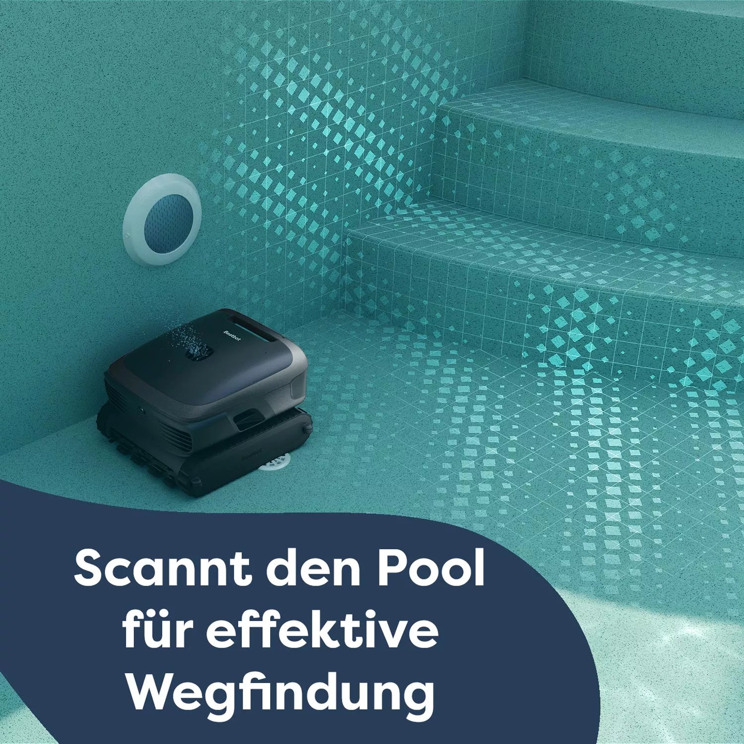 Beatbot Sora P7 Poolroboter Kabellos mit Akku – Bis 300 m² – 6 Modi, App-Steuerung, Boden Wand Wasserlinie