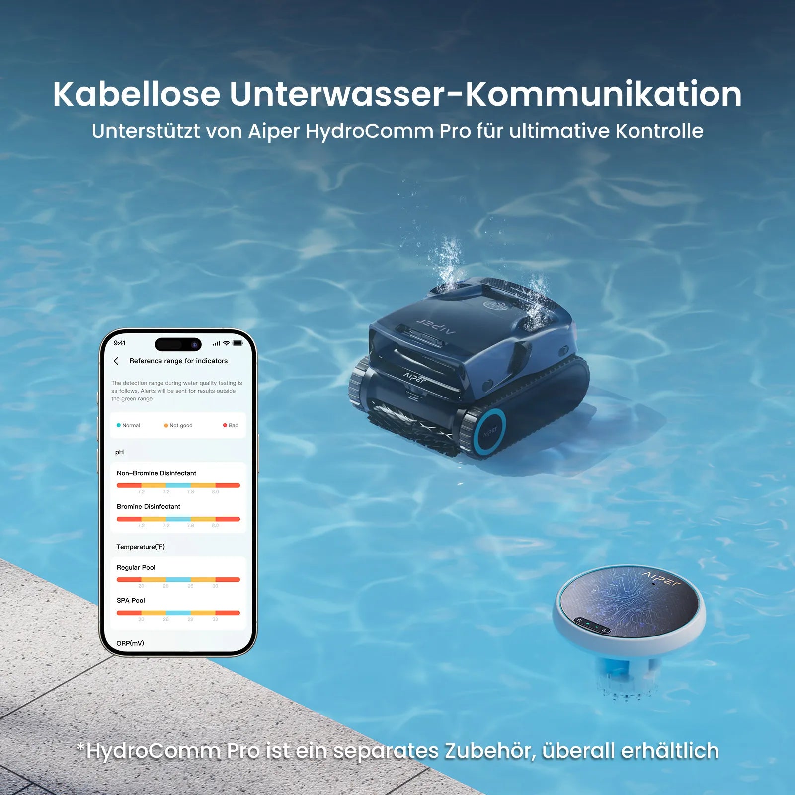 Aiper Scuba X1 Pro Max Poolroboter kabellos mit Akku, 360° Mapping FlexiPath 2.0