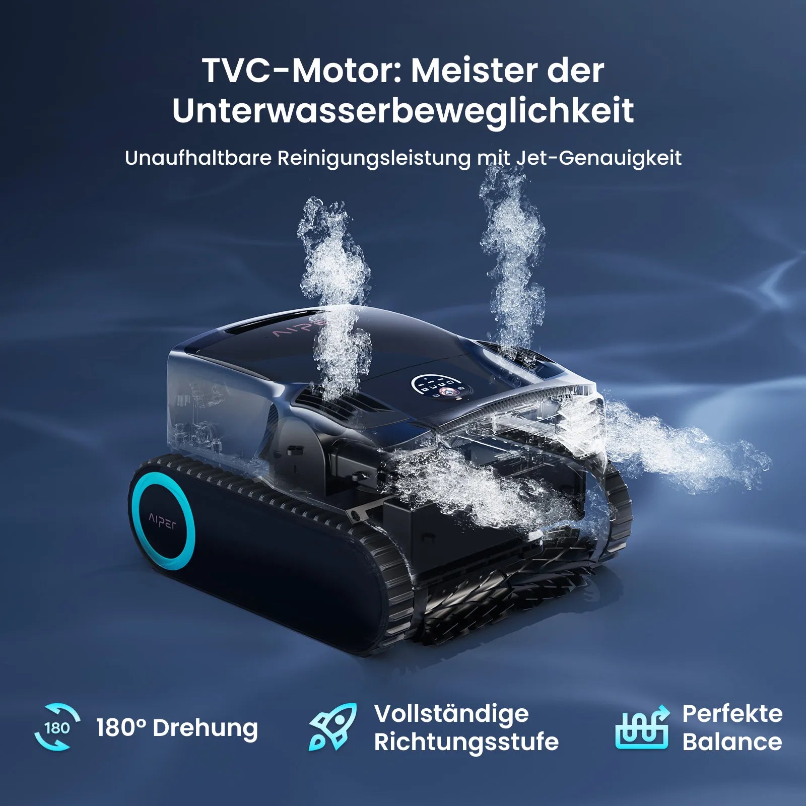 Aiper Scuba X1 Pro Max Poolroboter kabellos mit Akku, 360° Mapping FlexiPath 2.0