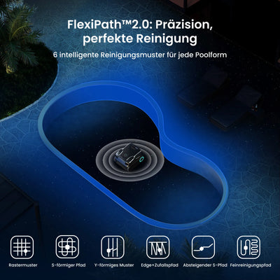 Aiper Scuba X1 Pro Max Poolroboter kabellos mit Akku, 360° Mapping FlexiPath 2.0