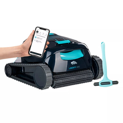 Dolphin Liberty 400 Poolroboter kabellos mit Akku App-Steuerung Wasserlinie 10x4m