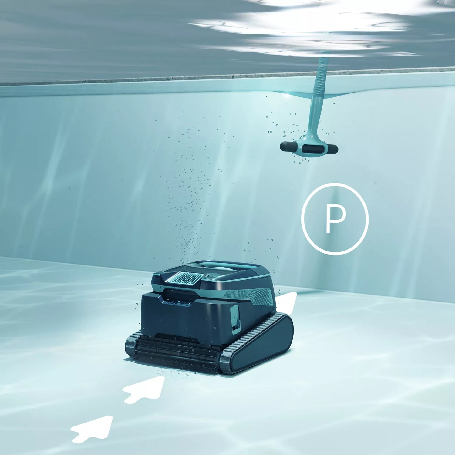 Dolphin Liberty 600 Poolroboter Kabellos – Bis 15 m – Treppenreinigung, App, 2 Wochen Betrieb, Boden Wand Wasserlinie