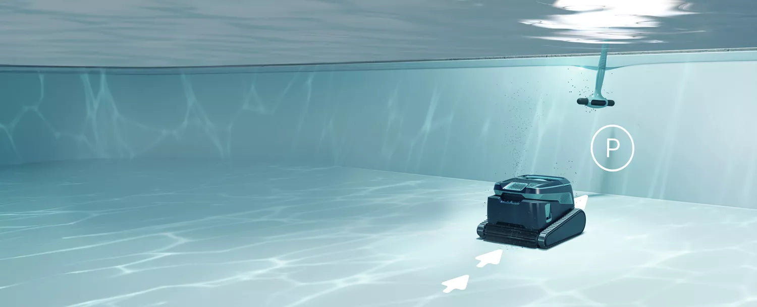 Dolphin Liberty 600 Poolroboter Kabellos – Bis 15 m – Treppenreinigung, App, 2 Wochen Betrieb, Boden Wand Wasserlinie